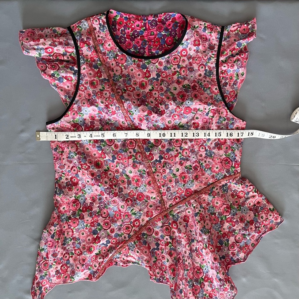 Like New! Hache - Asymetrical Peplum Top in Abstract Floral - 44 IT / U.S. 8 - Picture 8 of 10